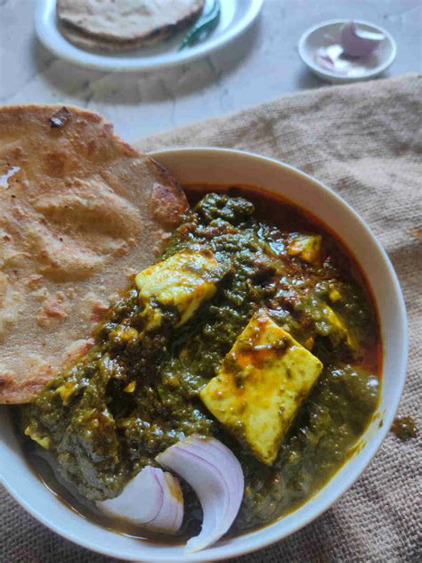 authentic punjabi saag paneer.